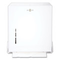 Towel Dispensers | San Jamar T1905WH 11.63 in. x 5 in. x 14.5 in. True Fold C-Fold/Multifold Paper Towel Dispenser - White image number 0