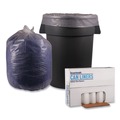 Low-Density Trash Bags | Boardwalk X7658SCKR01 38 in. x 58 in. 1.1 mil 60 gal. Recycled Low-Density Polyethylene Can Liners - Clear (100/Carton) image number 1