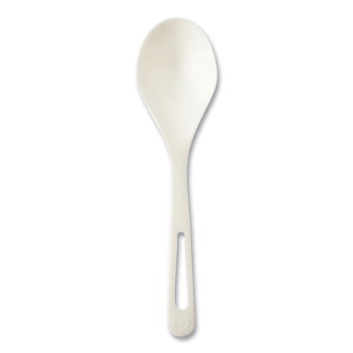 Disposable Spoons | World Centric SO-PS-B TPLA Compostable Cutlery Soup Spoon - White (1000/Carton) image number 0