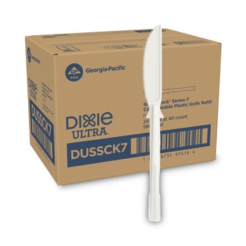 Dixie DUSSCK7 SmartStock Knife Tri-Tower Dispensing System Cutlery - Natural (960/Carton)