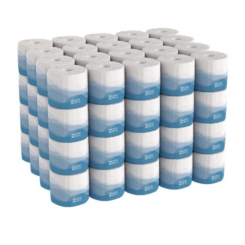 Floor Dusters & Accessories | Georgia Pacific Professional 18280/01 Pacific Blue Select 2-Ply Bathroom Tissue - White (550 Sheets/Roll, 80 Rolls/Carton) image number 0