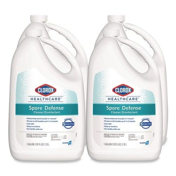 Clorox Healthcare CLO32409CT Spore Defense 1-Gallon Refill Bottle Open System Cleaner Disinfectant (4/Carton)