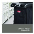 Carts | Rubbermaid Commercial 2202530 10.5 in. x 16.8 in. x 33 in. 30 Gallon Fabric Cleaning Cart Bag for Rubbermaid Commercial Housekeeping and Janitorial Carts - Black (4/Carton) image number 2