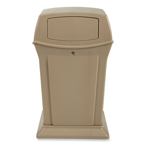 Outdoor Waste Receptacles | Rubbermaid Commercial FG917188BEIG Ranger 45-Gallon Fire-Safe Structural Foam Container - Beige image number 0