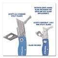 Knives & Multi-Purpose Tools | GreatNeck 12117 1 Standard 1 Mini Blade Folding Lock Back Utility Knife Set - Blue image number 4