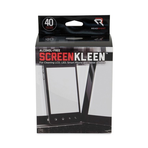 Cleaning Cloths & Wipes | Read Right RR1391 5 x 5 ScreenKleen Alcohol-Free Cloth Wet Wipes - Unscented (40/Box) image number 0