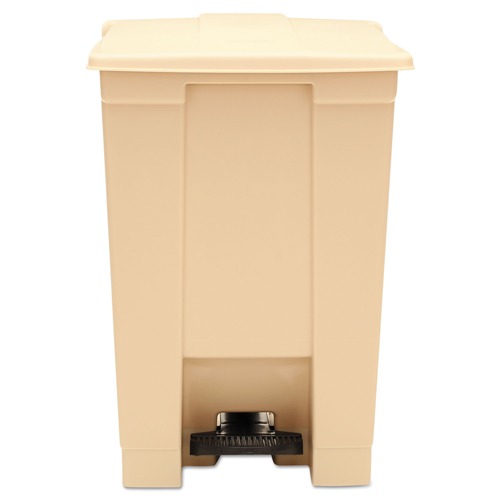 Indoor Waste Receptacles | Rubbermaid Commercial FG614400BEIG 12 Gallon Indoor Utility Step-On Plastic Waste Container - Beige image number 0