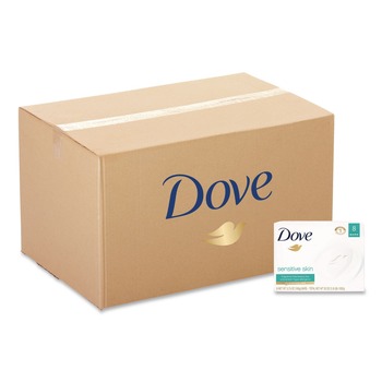 Dove CB613789 4.5 oz. Sensitive Skin Bath Bar - Unscented (72/Carton)