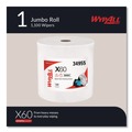 Perforated Roll & Hand Towels | WypAll 34955 12.2 in. x 12.4 in. General Clean Jumbo Roll X60 Cloths - White (1/Carton) image number 1