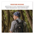 Head & Face Protection | Ergodyne 12487 Chill-Its 6615 One Size Fits Most High-Performance Bandana Doo Rag with Terry Cloth Sweatband - Black image number 1