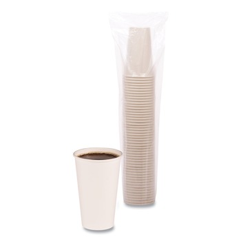 CUPS | Boardwalk BWKWHT16HCUP 16 oz. Paper Hot Cups - White (20 Cups/Sleeve, 50 Sleeves/Carton)