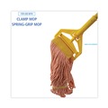 Mop Heads | Boardwalk BWK501OR 5 in. Headband Cotton/Synthetic Fiber Super Loop Wet Mop Head - Small, Orange (12/Carton) image number 5