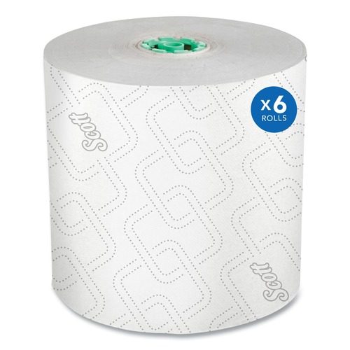 Perforated Roll & Hand Towels | Scott 25700 1,150 ft. 1-Ply Pro Hard Roll Paper Towels with Elevated Scott Design - Green Core Only (6-Rolls/Carton) image number 0