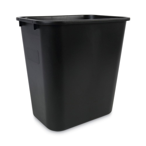Indoor Waste Receptacles | Boardwalk 3485202 28 qt. Plastic Soft-Sided Wastebasket - Black image number 0
