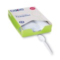 Disposable Spoons | Dixie TH207 Heavyweight Plastic Cutlery Teaspoons - White (100/Box) image number 0
