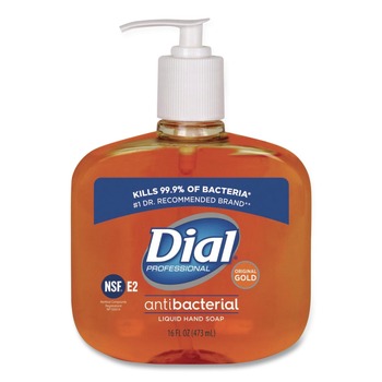 Dial Professional 80790 16 oz Antibacterial Liquid Hand Soap - Gold