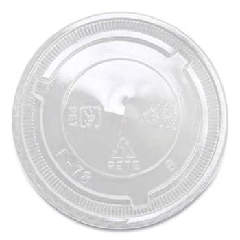 Karat C-KC78TS 8 oz. to 10 oz. Cold Cup X Straw Hole PET Lids - Clear (1000/Carton)