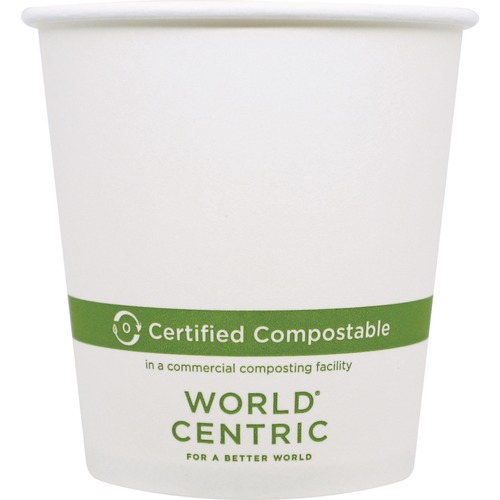 Cups | World Centric CU-PA-10 10 oz. Paper Hot Cups - White (1000/Carton) image number 0