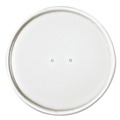 Food Containers & Lids | SOLO CH16A-4000 3.9 in. Diameter x 0.9 in. h Vented Paper Lids for Food Containers, For 16 oz Containers - White (25/Bag, 20 Bags/Carton) image number 0