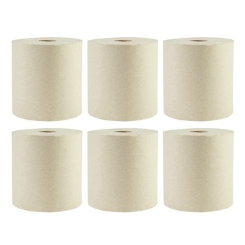 Boardwalk WPBWK32GREEN 8 in. x 800 ft. 1-Ply Green Xtra Roll Towels - Natural (6/Carton)