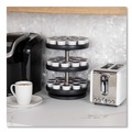 Perforated Roll & Hand Towels | Mind Reader PODSUS45-BLK 9.5 in. x 9.5 in. x 11.75 in. Anchor Collection 3-Tier Single Serve Pod Carousel Countertop Organizer - Black image number 3