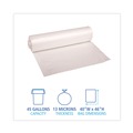 High-Density Trash Bags | Boardwalk V8046HNKR02 40 in. x 46 in. 45 gal. 13 mic High-Density Can Liners - Natural (250/Carton) image number 4