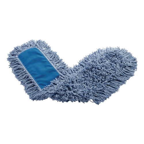 Mop Heads | Rubbermaid Commercial FGJ25700BL00 48 in. Polyester Yarn Twisted Loop Blend Dust Mop - Blue (12/Carton) image number 0