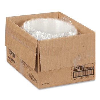 FOOD CONTAINERS PACKAGING | WNA WNA A12PETDM 12 in. Diameter x 2.75 in. h Caterline Plastic Dome Lids - Clear (25/Carton)