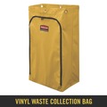 Furniture Cart Accessories | Rubbermaid Commercial 1966719 17.25 in. x 30.5 in. 24 Gallon Zippered Vinyl Cleaning Cart Bag - Yellow image number 7