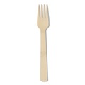 Disposable Forks | Dixie ANFBAM Mediumweight Bamboo Cutlery Fork - Light Golden (1000/Carton) image number 4