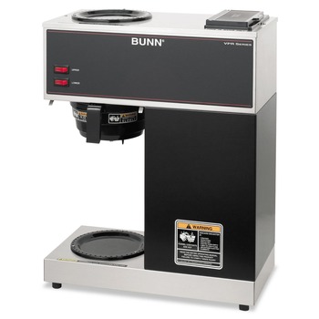 BUNN 33200.0000 2-Burner 12-Cup Pourover Coffee Brewer - Stainless Steel/Black