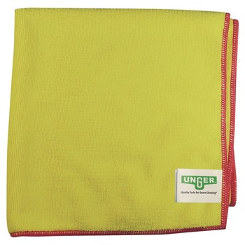 CLEANING CLOTHS AND WIPES | Unger MF40Y 16 in. x 15 in. SmartColor Heavy-Duty MicroWipes - Yellow/Red (10/Pack)