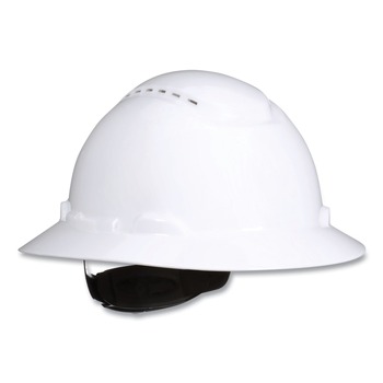 HEAD AND FACE PROTECTION | 3M H-801SFV-UV H-800 SecureFit H-Series 4-Point Pressure Diffusion Ratchet Suspension Vented Hat with UV Indicator - White