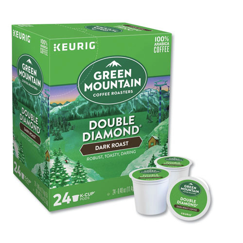 Coffee - Caffeinated | Green Mountain Coffee 5000330051 Coffee K-Cups - Double Black Diamond Extra Bold (24/Box) image number 0