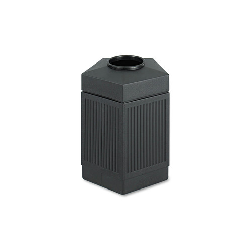 Indoor Waste Receptacles | Safco 9486BL 45 Gallon Polyethylene Canmeleon Indoor/Outdoor Pentagon Receptacle - Black image number 0