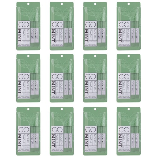 Oral Care | Go Mouthwash MW05 0.37 oz Individual Mouthwash Packets - Mint Flavor (12/Box) image number 0