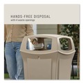 Outdoor Waste Receptacles | Rubbermaid Commercial FG917388BEIG Ranger 45-Gallon Fire-Safe Structural Foam Open-Style Container - Beige image number 1