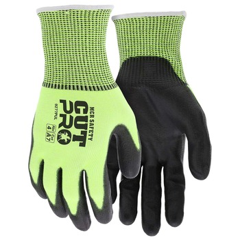 MCR Safety 9277PUL Cut Pro Gloves - Large/Black/Lime (1-Dozen)