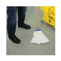 Mop Heads | Boardwalk BWKRM32016 16 oz. Rayon Cut-End Lie-Flat Mop Head - White (12/Carton) image number 7