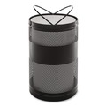 Indoor Waste Receptacles | Rubbermaid Commercial FGS55ETBKPL 51 gal. Classics Perforated Steel Open Top Receptacle - Black image number 2