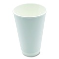 Cups | Boardwalk BWKDW16HCUP 16 oz Double-Walled Paper Hot Cups - White (500/Carton) image number 1