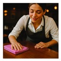 Cleaning Cloths & Wipes | Boardwalk 2164040 16 in. x 16 in. Microfiber Cleaning Cloths - Pink (24/Pack) image number 4
