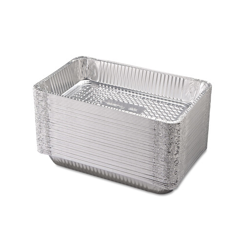 Steam Table Parts | Handi-Foil 201900 12.19 in. x 20.75 in. 60 Gauge Full-Size Deep Aluminum Steam Table Pans (50/Carton) image number 0