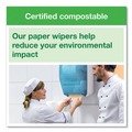 Perforated Roll & Hand Towels | Tork 291350 7.68 in. x 1150 ft. Basic Paper Wiper - Natural (4 Rolls/Carton) image number 10