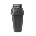 Waste Receptacle Lids | Rubbermaid Commercial FG306700BLA Rectangular Free-Swinging Plastic Lids - Black image number 2