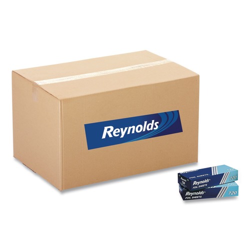 Foil Wraps | Reynolds Wrap 000000000000000720 10.75 in. x 12 in. Pop-Up Interfolded Aluminum Foil Sheets (2400/Carton) image number 0