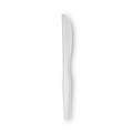 Disposable Knives | Dixie KH207 Heavyweight Plastic Cutlery Knives - White (100/Box) image number 1