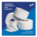 Toilet Tissues | Scott 07805 Essential 3.55 in. x 1000 ft. 2-Ply Septic Safe JRT Jumbo Roll Bathroom Tissue - White (12 Rolls/Carton) image number 6