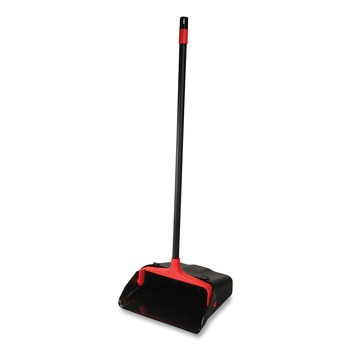 DUST PANS | Nexstep Commercial Products 96208 30 in. Handle 13 in. x 35 in. Maxi-Plus Plastic Lobby Dust Pan with Rear Wheels - Black (6/Carton)