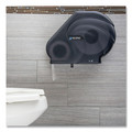 Toilet Tissue Dispensers | San Jamar R3090TBK Oceans Reserva 16.75 in. x 5.5 in. x 12.25 in. Jumbo Tissue Dispenser with Stub - Black Pearl image number 4